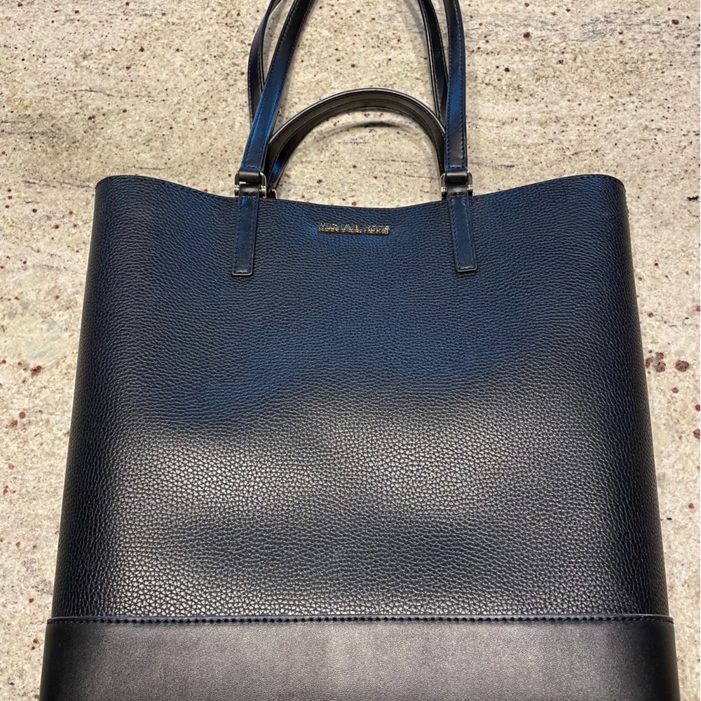 Michael Kors Black Faux Leather Tote